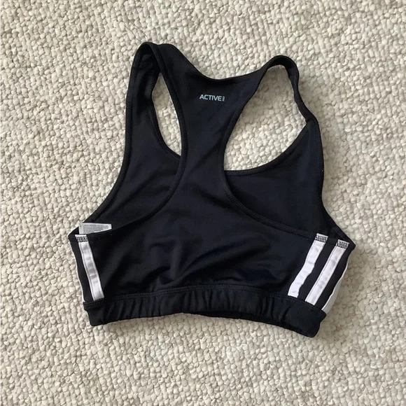EUC Adidas Black Sports Bra Racerback Pullover S - Picture 4 of 4